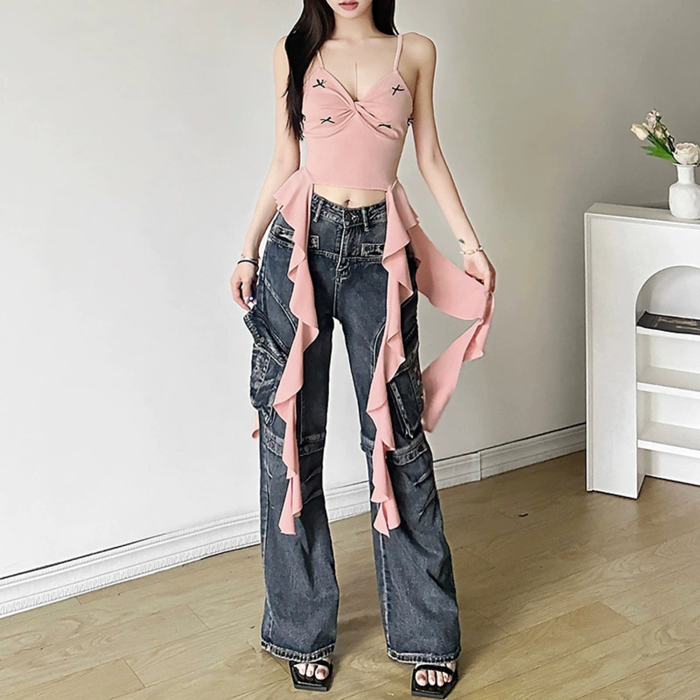 Zara Spicy Summer Teen Camisole Ruffle Hem